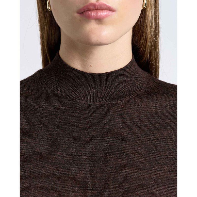 Cue Merino Short Sleeve Mock Neck Knit image number 2